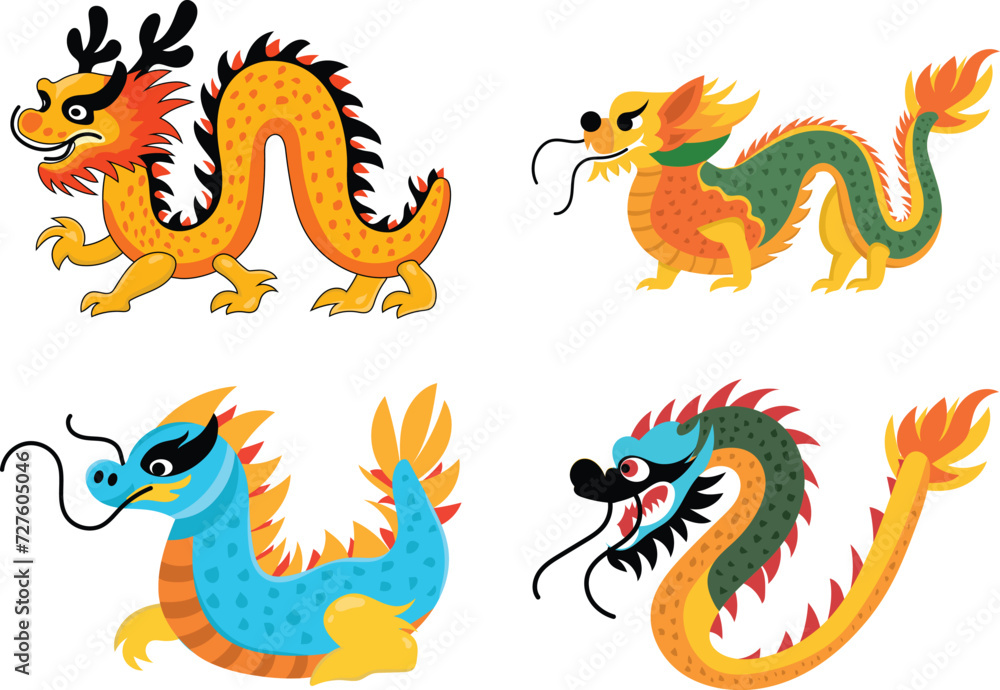 Obraz premium Lunar Chinese New years Vector elements illustration