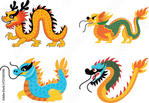 Lunar Chinese New years Vector elements illustration