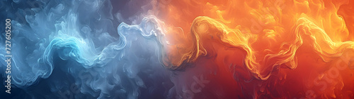 Painting of Fiery and Icy Substance