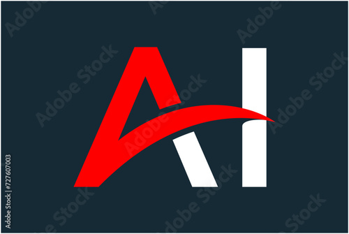 Initials letter AH logo design vector illustration. Letter AH suitable for business and consulting company logos	
 photo