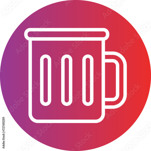 Metal Mug Icon Style