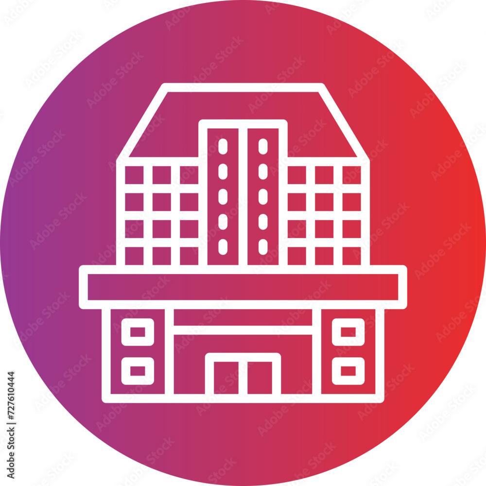 Expo Center Icon Style Expo Center Icon Style