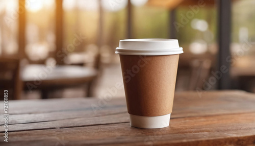 Paper coffee cup mockup template