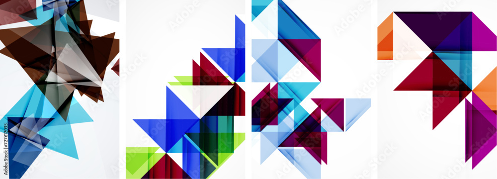 Triangle poster set for wallpaper, business card, cover, poster, banner, brochure, header, website Triangle poster set for wallpaper, business card, cover, poster, banner, brochure, header, website