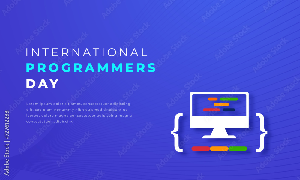 International Programmers Day Paper cut style Vector Design Illustration for Background, Poster, Banner, Advertising, Greeting Card International Programmers Day Paper cut style Vector Design Illustration for Background, Poster, Banner, Advertising, Greeting Card