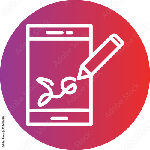 Digital Signature Icon Style