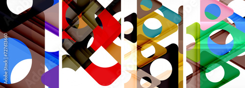 Abstract background set, showcasing a dynamic interplay of triangles. Fusion of modern design and geometric allure