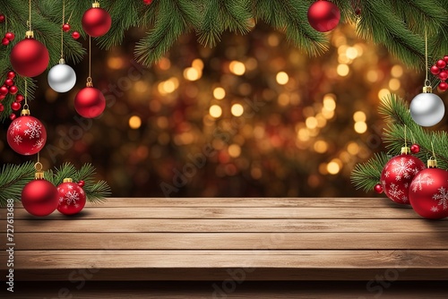 Christmas. Glowing fireplace, hearth, tree. Red stockings. © boying