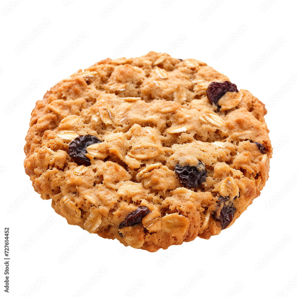 Oatmeal Cookie, transparent background, isolated image, generative AI Oatmeal Cookie, transparent background, isolated image, generative AI
