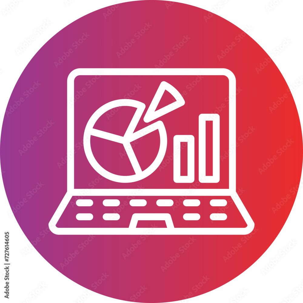 Laptop Presentation Icon Style Laptop Presentation Icon Style