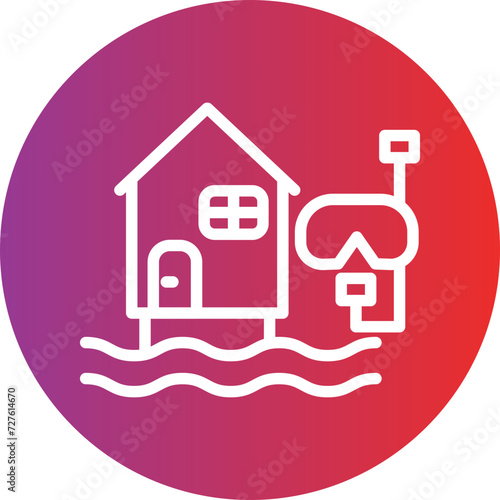 Dive Resort Icon Style