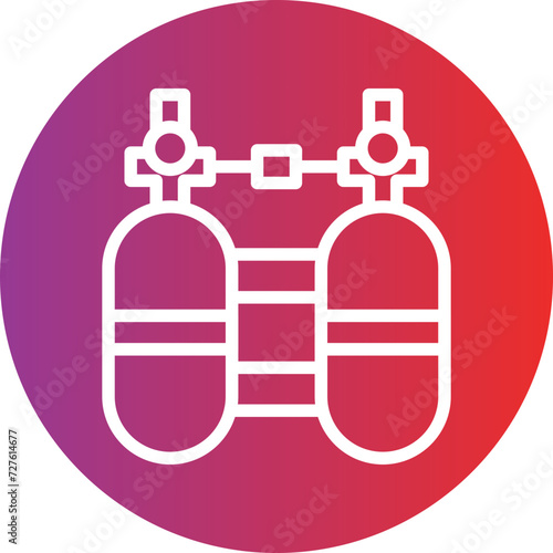 Diving Cylinder Icon Style