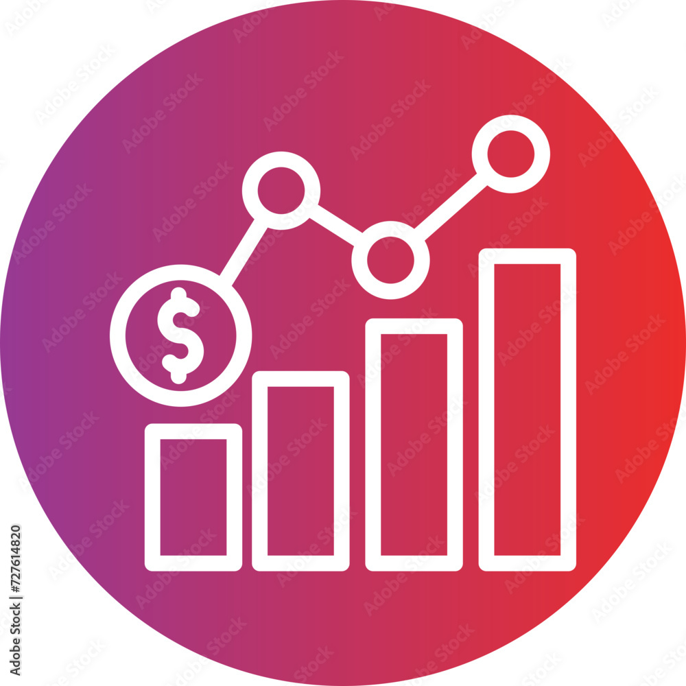 Average Dollar Sale Icon Style Average Dollar Sale Icon Style