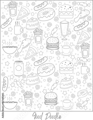 Food Doodles for Restaurant Wall