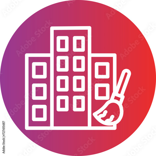 Hotel Cleaning Icon Style