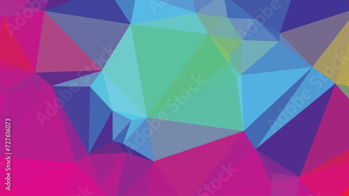 Multicolor polygon pattern. Low poly design. Vector illustration 