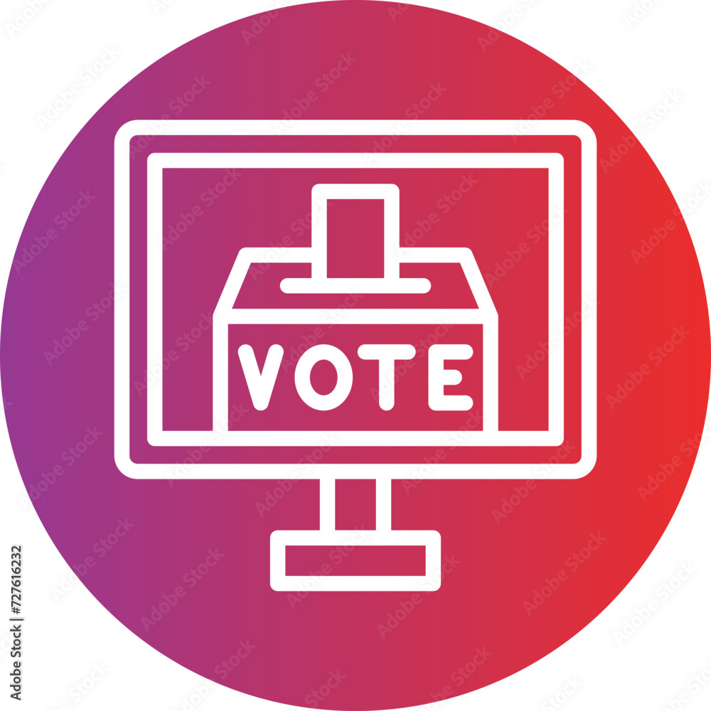 Fototapeta premium Electronic Voting Icon Style
