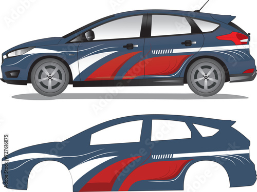 Abstract Car Decal Vector Illustration