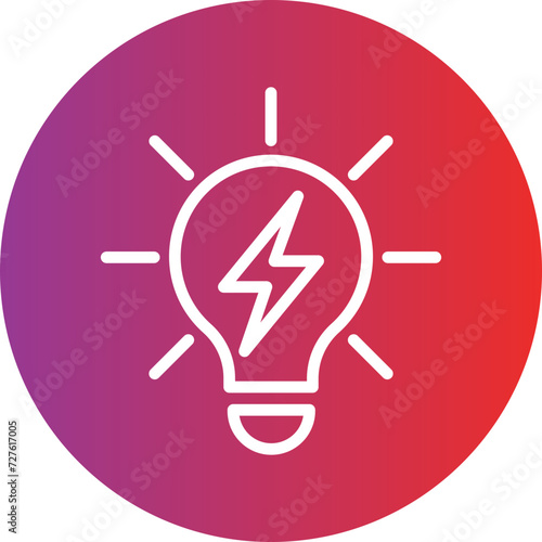 Neon Lamp Icon Style