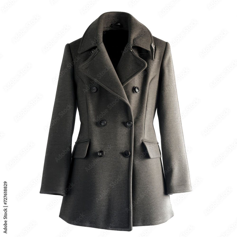 A Stylish Coat for Cold Weather.. Isolated on a Transparent Background. Cutout PNG. A Stylish Coat for Cold Weather.. Isolated on a Transparent Background. Cutout PNG.