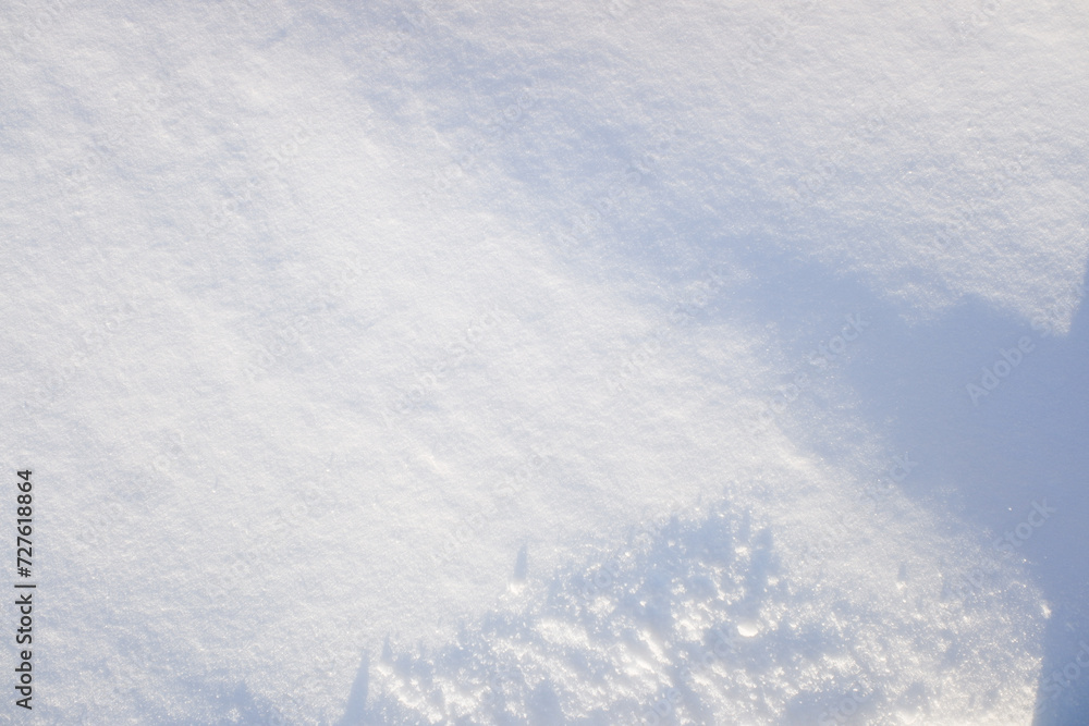 White snow background Sunny day White snow background Sunny day