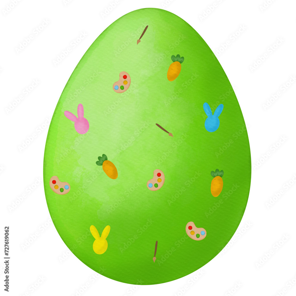Watercolor Easter egg, Easter Day illustration Watercolor Easter egg, Easter Day illustration