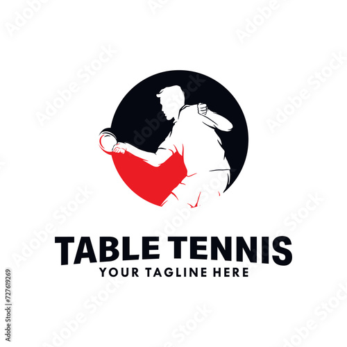 Table tennis sport Logo Design Template