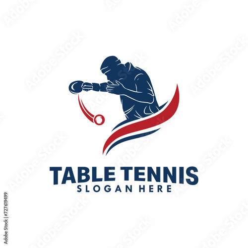 Table tennis sport Logo Design Template