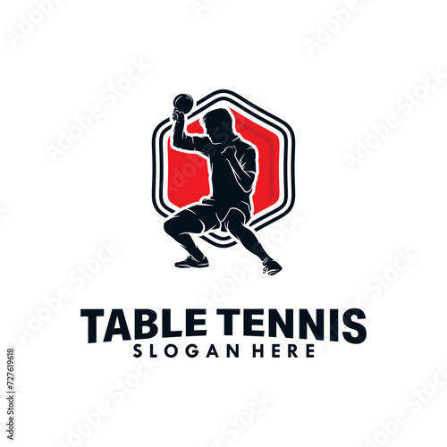 Table tennis sport Logo Design Template