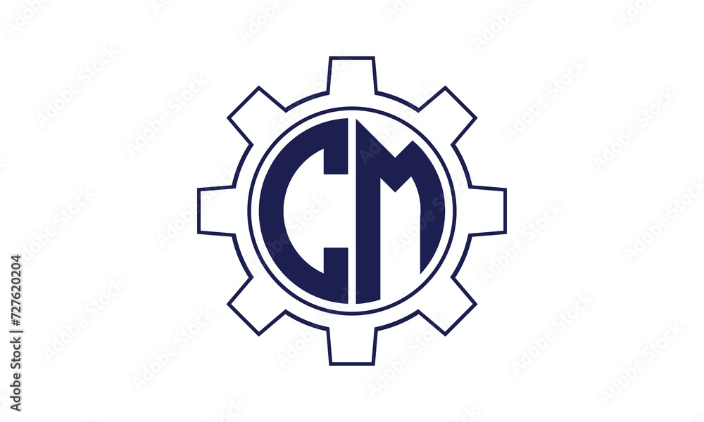 CM initial letter mechanical circle logo design vector template. industrial, engineering, servicing, word mark, letter mark, monogram, construction, business, company, corporate, commercial, geometric CM initial letter mechanical circle logo design vector template. industrial, engineering, servicing, word mark, letter mark, monogram, construction, business, company, corporate, commercial, geometric