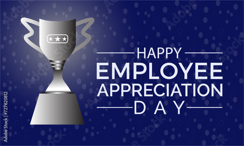 Employee Appreciation Day celebrated every year of March 1, Appreciation Vector banner, flyer, poster and social medial template design.
