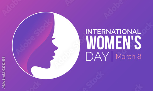 International Women's Day celebrated every year of March 8, Women's right Vector banner, flyer, poster and social medial template design.