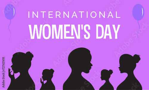International Women's Day celebrated every year of March 8, Women's right Vector banner, flyer, poster and social medial template design.