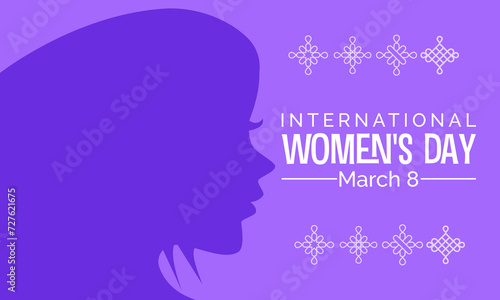 International Women's Day celebrated every year of March 8, Women's right Vector banner, flyer, poster and social medial template design.