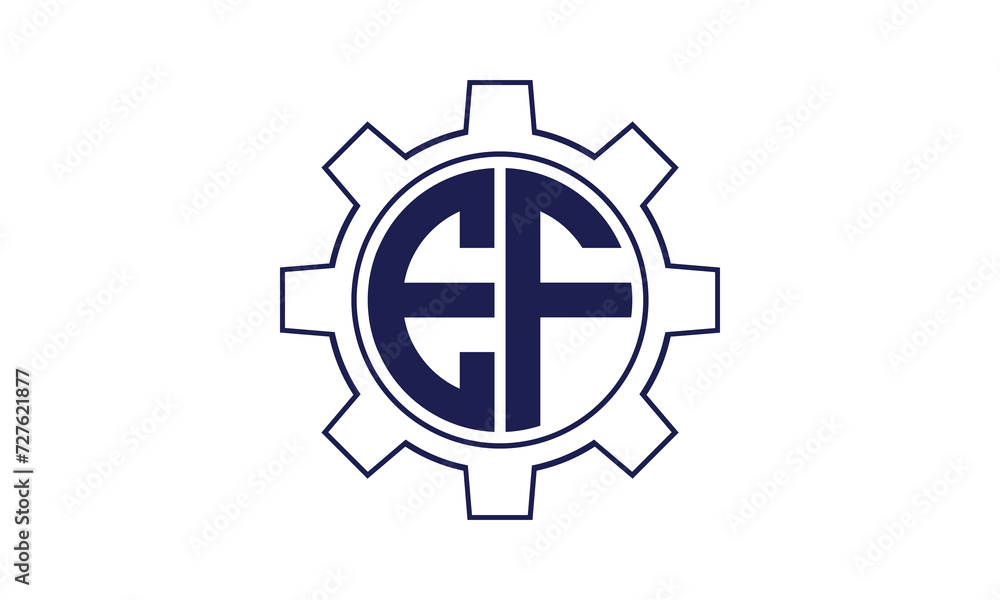EF initial letter mechanical circle logo design vector template. industrial, engineering, servicing, word mark, letter mark, monogram, construction, business, company, corporate, commercial, geometric EF initial letter mechanical circle logo design vector template. industrial, engineering, servicing, word mark, letter mark, monogram, construction, business, company, corporate, commercial, geometric