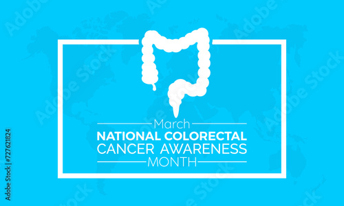 National Colorectal Cancer Awareness Month Observed every year of March, Medical Awareness Vector banner, flyer, poster and social medial template design.