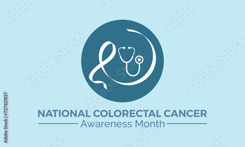 National Colorectal Cancer Awareness Month Observed every year of March, Medical Awareness Vector banner, flyer, poster and social medial template design.