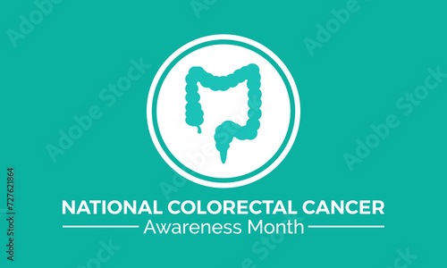 National Colorectal Cancer Awareness Month Observed every year of March, Medical Awareness Vector banner, flyer, poster and social medial template design.