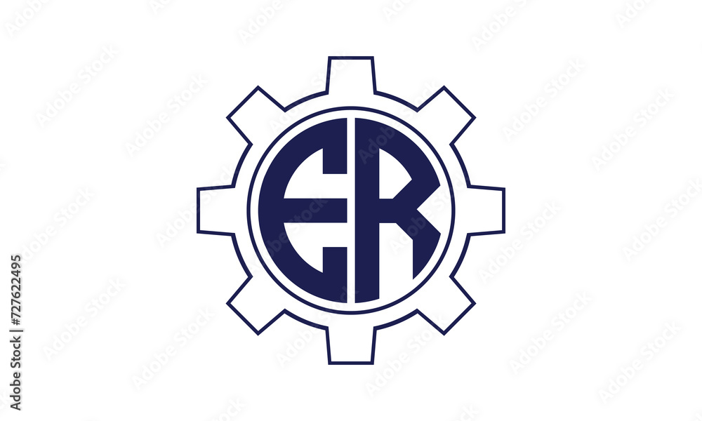ER initial letter mechanical circle logo design vector template. industrial, engineering, servicing, word mark, letter mark, monogram, construction, business, company, corporate, commercial, geometric ER initial letter mechanical circle logo design vector template. industrial, engineering, servicing, word mark, letter mark, monogram, construction, business, company, corporate, commercial, geometric