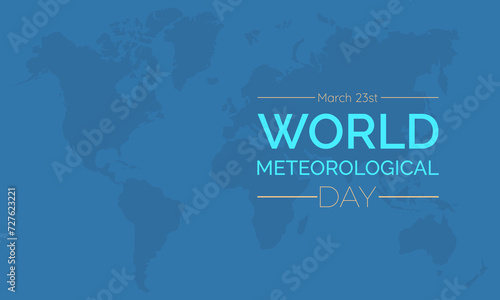 World Meteorological Day Observed every year of March 23rd, Vector banner, flyer, poster and social medial template design.
