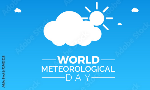 World Meteorological Day Observed every year of March 23rd, Vector banner, flyer, poster and social medial template design.