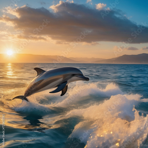 dolphins at sunset © Aneeba