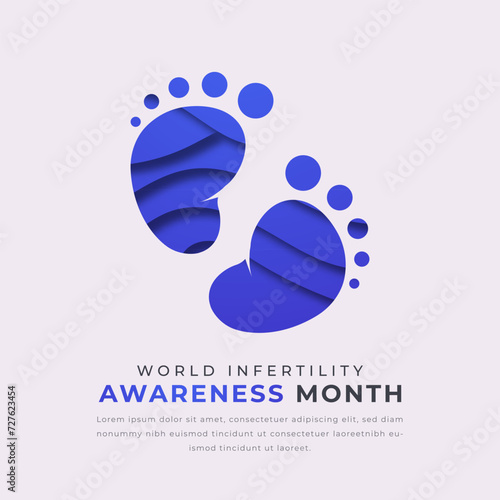 World Infertility Awareness Month Paper cut style Vector Design Illustration for Background, Poster, Banner, Advertising, Greeting Card