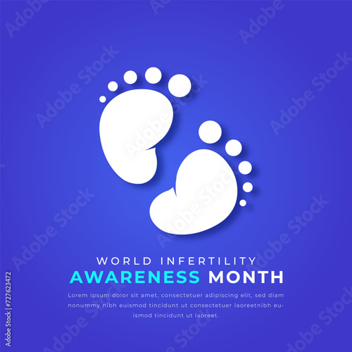 World Infertility Awareness Month Paper cut style Vector Design Illustration for Background, Poster, Banner, Advertising, Greeting Card