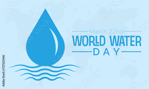 World Water Day Observed every year of March 22nd, Environment Protection Awareness Vector banner, flyer, poster and social medial template design.