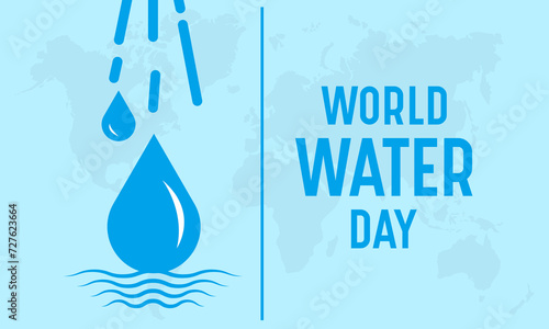 World Water Day Observed every year of March 22nd, Environment Protection Awareness Vector banner, flyer, poster and social medial template design.