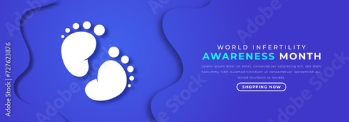 World Infertility Awareness Month Paper cut style Vector Design Illustration for Background, Poster, Banner, Advertising, Greeting Card
