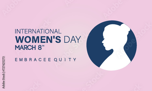 International Women's Day celebrated every year of March 8, Women's right Vector banner, flyer, poster and social medial template design.