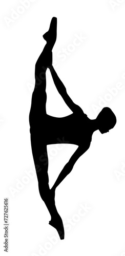 graceful girl in a ballet jump