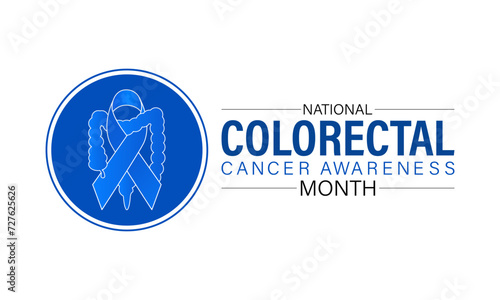 National Colorectal Cancer Awareness Month Observed every year of March, Medical Awareness Vector banner, flyer, poster and social medial template design.